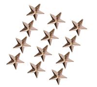 12pcs Gold Tone Star Collar Pin Pentagram Collar Anchor Star Planet Party Business Wear Rust Free Brooch