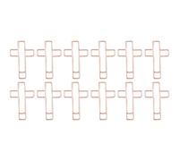 12pcs Golden Cross Shaped Metal Bookmark Clips for Bible Study Notes