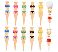 12Pcs Golf Tees, Golf Accessories, Including 6 Styles, Colorful Plastic Material, Shatterproof and Lightweight, Suitable for Men and Women, Suitable for Driving Range Training, Personalised Golf Tees