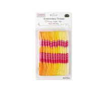 12pcs Gradient Embroidery Thread Yellow Cross Stitch Threads 8M,Polyester Thread for Sewing,Knotting and Crafting