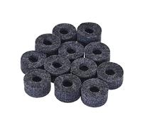 12Pcs Gray Felt Washers for Hi Hat Clutch Cymbals Drum Protection 25mm OD 10mm ID Prevents Metal Damage