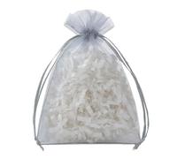 12pcs Grey Organza Pouches 7x9cm Reusable Sheer Drawstring Gift Bags Storage Pouch for Wedding Gift Party Favors Jewellery Chocolate Sweets Craft (Grey)