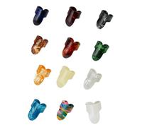 12Pcs Guitar Finger Picks Flat Thumbpicks Plectrums Picks for Fingerstyle Acoustic Guitar, Banjo or Ukulele Enduring Guitar Finger Picks