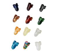 12Pcs Guitar Fingerstyle Plectrums Picks Flat Thumbpicks Replacement Guitar Finger Picks Fingertip Sleeve Enduring Flat Thumbpicks