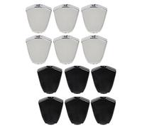 12pcs Guitar Machine Head Tuner Tulip Buttons Black Chrome Metel