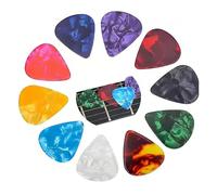 12Pcs Guitar Picks,Non-Slip Plectrums for Acoustic/Electric/Bass Guitar Pick Accessories,Durable Celluloid Picks for Beginners&Professionals,Thin Guitars Plectrum Fender Pick,Thicknesses(0.5/0.75/1mm)