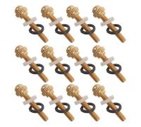 12pcs Guitar Tuner Replacement Screws M2.5 18.5mm Golden Metal Set | Refined 0.45mm Thread, Washers Included, for DIY Repair and Shop Stock, Three-in-a-row Pegs