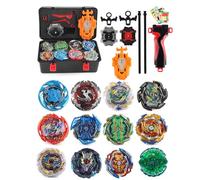 12pcs Gyros Turbo Set, Gyros Spinning Top Set, 4D Toy Gift + 3pcs Launcher with Box Set-WW8