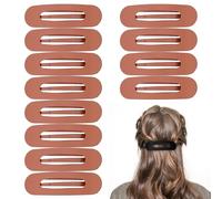 12Pcs Hair Claw Clips 4.3Inch Medium Sizes, Square,Non - Slip Matte Finish Strong Hold Clips for Thick, Curly, Thin Hair, Women Black Hair Accessories(Orange)