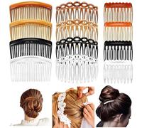 12Pcs Hair Combs Slides For Women，French Side Combs Hair Accessories For Women,.Hair Slides For Women With Fine Hair,Twist Decorative Hair Accessories for Girls Women Bridal Wedding