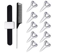 12Pcs Hair Sectioning For Braiding Sectioning Curling And Quick Installation Of Human Hair Extensions (Gold/Silver) Hair Sectioning For Braiding