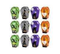 12Pcs Halloween Tombstone Gift Boxes 250GSM Cardstock Treat Box Cookie Candy Packaging Boxes For Festival Celebration Halloween Packaging Supplies