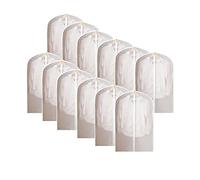 12pcs Hanging Garment Bags Lightweight Clear Clothes Cover Full Zipper Suit Bag For Closet Storage Clothes Storage Bag
