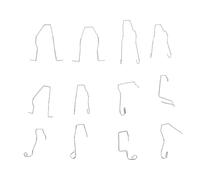 12PCS Headlight Retainer Spring Clips For H1 H3 H4 H7 Headlamp Bulb Retaining Clip Holder Universal Automotive Headlight Clip