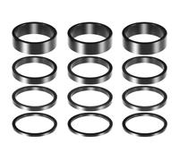 12PCS Headset Spacers, Aluminium Alloy Headset Spacers for Bikes, 28.6mm MTB Road Bike Stem Spacers (2mm/3mm/5mm/10mm)