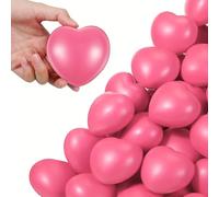 12pcs Heart Stress Balls Valentines Heart Squishy Hand Grip Foam Balls Stress Relief Toys for Kids Adults (Pink, 19x27.5x10cm)