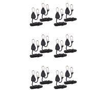 12Pcs Heavy Duty Adjustable Grow Light Ratchet Rope Hanger Yoyo for Grow Light Fixtures Gardening Black