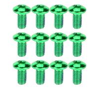 12PCS Heavy Duty Steel Bike Disc Brake Rotor T25 Screws Cycling Accessory (Green)