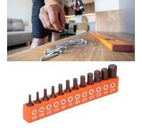 12Pcs Hex Bit Set Imperial 1/4 Shank for Drill Electric Screwdriver S2 Alloy Steel 25mm with Storage Holder