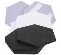 12pcs Hexagon Acoustic Absorption Panel for Walls, Noise Reduction | Felt Build, Hook and Loop Backing, for Content Creators and Remote Workers in Small Rooms