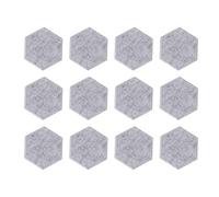 12PCS Hexagon Acoustic Panels, High Density Sound Absorbing Panels, Sound Proof Wall Panels with Beveled Edge, Polyester Fiber Soundproof Padding for Studio Office Home Theater, 14 (Light Grey)