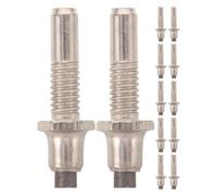 12pcs Hexagon Tungsten Steel Pole Tip for Hiking and Mountaineering | Walking Stick Accessories, Silver Finish, Broad Compatibility, Sturdy Terrain Grip for Trekking Pole Repair