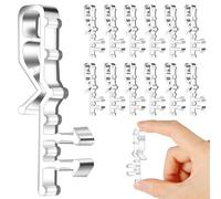 12PCS Hidden Channel Window Valance Clips, 2-1/8inch Clear Plastic Valance Clips Blinds Retainer Holder Clip Clear Plastic Blinds Clips, Clear Hidden Clips the Valance with a Groove in the Back