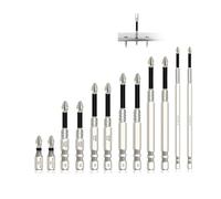 12PCS High-Magnetic Drill Bit Set - B17B (25-150mm) for Electric/Impact Drivers