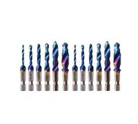 12pcs High-speed Steel Hexagonal Shank Tap Set - Multi Size M3-M10 Spiral Groove Tap Drill Bit for Drilling and Tapping