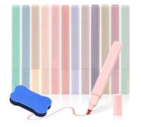 12PCS Highlighters Pens Multipack,Highlighters Pastel,Highlighters No Bleed,Cute Neutral Highlighters,Aesthetic Highlighters,Quick Drying,for Journals,Bibles,Notebooks,School Office,with 1 Eraser