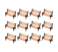 12pcs HO Scale Model Train Benches for Street Layouts Platform Detailing and Miniature Landscape Building Realistic Plastic Bench Accessories