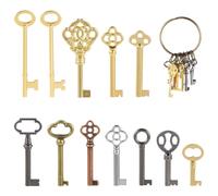 12PCS Hollow Barrel Skeleton Key, Universal Skeleton Key, Generic Skeleton Key for Vintage Furniture and Locks