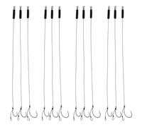 12Pcs Hooks Curve Shank Carp Hooks Sizes 6, 8 &10 Fishing Hair Rigs Barbless Carp Fishing Tackle Fishing Hook,Protective Rubber Sleeves for Freshwater & Saltwater Angling