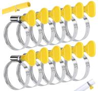 12Pcs Hose Clips Set Jubilee Clips Assorted Stainless Steel, 25-40 mm Adjustable Pipe Hose Clips, Hose Clamps Worm Drive Clamps Assortment Kit for Pool, House Gas Pipe, Garden Hose