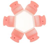 12pcs Hot Roller Claw Clips Plastic Beige Jaw for Styling | High Temperature Insulation, Sturdy Build, Time Saving Use, Home Salons