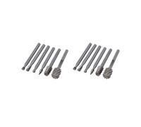 12PCS HSS Rotary Multi Tool Burr Routing Router Bit Mill Cutter Attachment for
