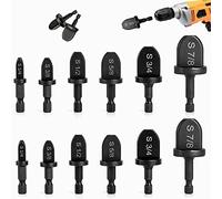 12Pcs HVAC Repair Kit, Air Conditioner Tube Expander Swaging Tool, Manual Pipe Swage Tool With Expander Boring Drill Bits for Soft Copper Tubing 1/4'' to 7/8''