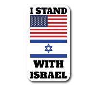 12PCS I Stand with Israel Flag Sticker Israeli Flags Decal Support Israel Sticker for Cars Windows Bumpers Laptops Walls Cups Indoor Our Outdoor Use (6 * 10cm,D)