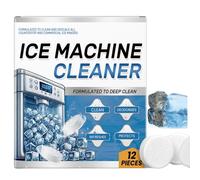 12pcs Ice Machine Cleaner Maker Descaler,Clean Tablets for Ice Makers,Washing Tablets,Descaling Table/ts,Ic/e Machine Cleaner,Limescale Tablet/s Washing Machine,Removes Odor/Grime,Cleaning Table/s