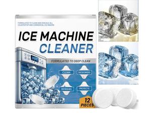 12pcs Ice Machine Cleaner Maker Descaler,Ice Machine Clea/ning Ta/blets an Tablet/s for Ice Makers,Ic/e Mac/hine Clean/er,Ice Machi/ne Cleaner Deep Clea/n,Descaling Table/ts,Limescale Remover