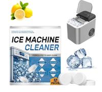12PCS Ice Machine Cleaner Maker Descaler,Ice Machine Cleaner & Descaler,Descaling Tablets,Helps Remove Hard Water And Mineral Buildup,Remove Odor & Extend Service Life,Long Lasting Usage Effect