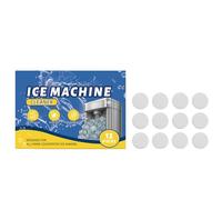 12PCS Ice Machine Descaler & Cleaner Tablets,Effervescent Deep Clean Tablets,Remove Limescale & Hard Water Buildup,Deodorizing & Efficient Descaling Cleaning Solution,Compatible with All Ice Makers