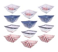 12pcs Independence Day Party Snack Boxes Paper Popcorn Containers