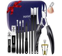 12Pcs Ingrown Toenail Removal Kit-Toenail Clippers for Ingrown & Thick & Hard Nails-Ingrown Toenail Tool with Toe Nail Clippers/Nail Cutter/Pedicure Knife/Callus Remover Tools for Seniors Men Women