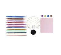12Pcs Interchangeable Afghan Crochet Hook with Cable 3.0mm-10mm for Knitting Tunisian Knitting Needle with Leather Case Ergonomic Crochet Hook