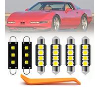 12pcs Interior LED Lights Bulb Kit for Chevy Corvette C4 1984 1985 1986 1987 1988 1989 1990 1991 1992 1993 1994 1995 1996 Super Bright 6000K White Interior Light Bulbs + Install Tool