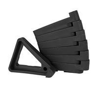 12Pcs Invisible Flower Pot Feet Stands, Triangle Stackable Flower Pot Risers Toes Lifters Plastic Stand for Better Water Drainage Indoor Outdoor Garden Patio Plant Pot (Small, Black)