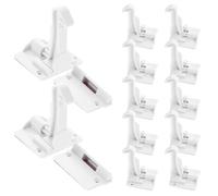 12pcs Invisible Proof Cabinet Lock for Drawers and Doors White Abs | No Drilling Required, Easy Operation, Multifunctional Use, Safety Assurance