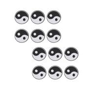 12PCS Iron on Embroidered Patches, Tai Chi Pattern Yin Yang Patch for Shirt Package Hat Wallet