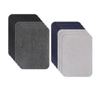 12PCS Iron on Patches, Iron Patches for Clothing Repair Patch Iron-On Mending Fabrics Premium Quality Fabric Patch for Clothes Jeans Shirts Pants(3" by -1/4", 4 Color)